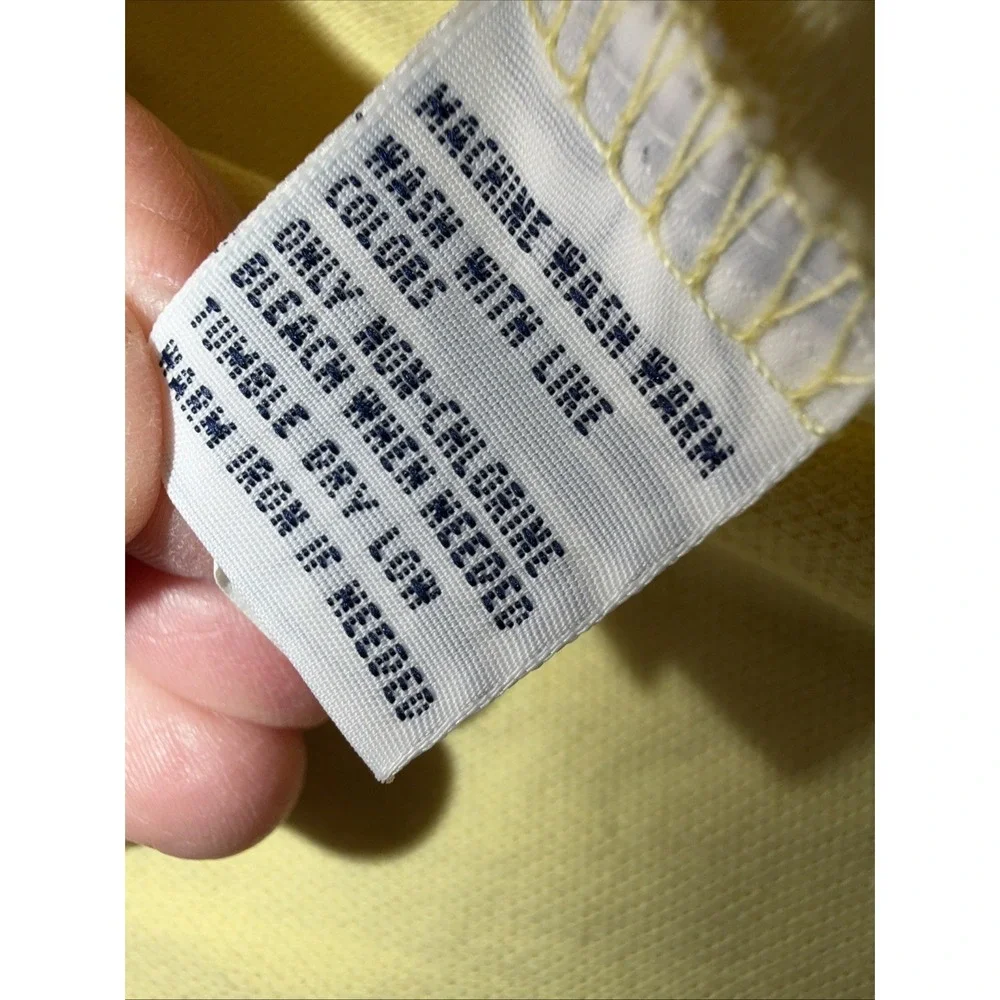 Ralph Lauren Polo Shirt Mens Small Yellow, Navy Blue Pony Casual Short Sleeve